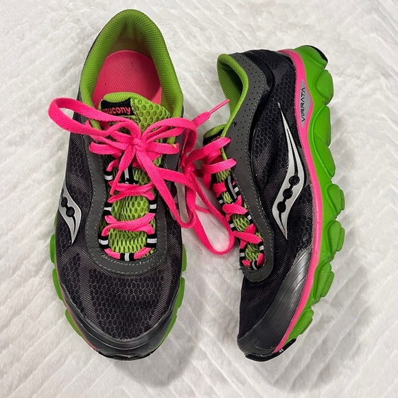 Saucony Virrata Women’s‎ Running Shoes Size 8 Gray Green Pink - Picture 1 of 8